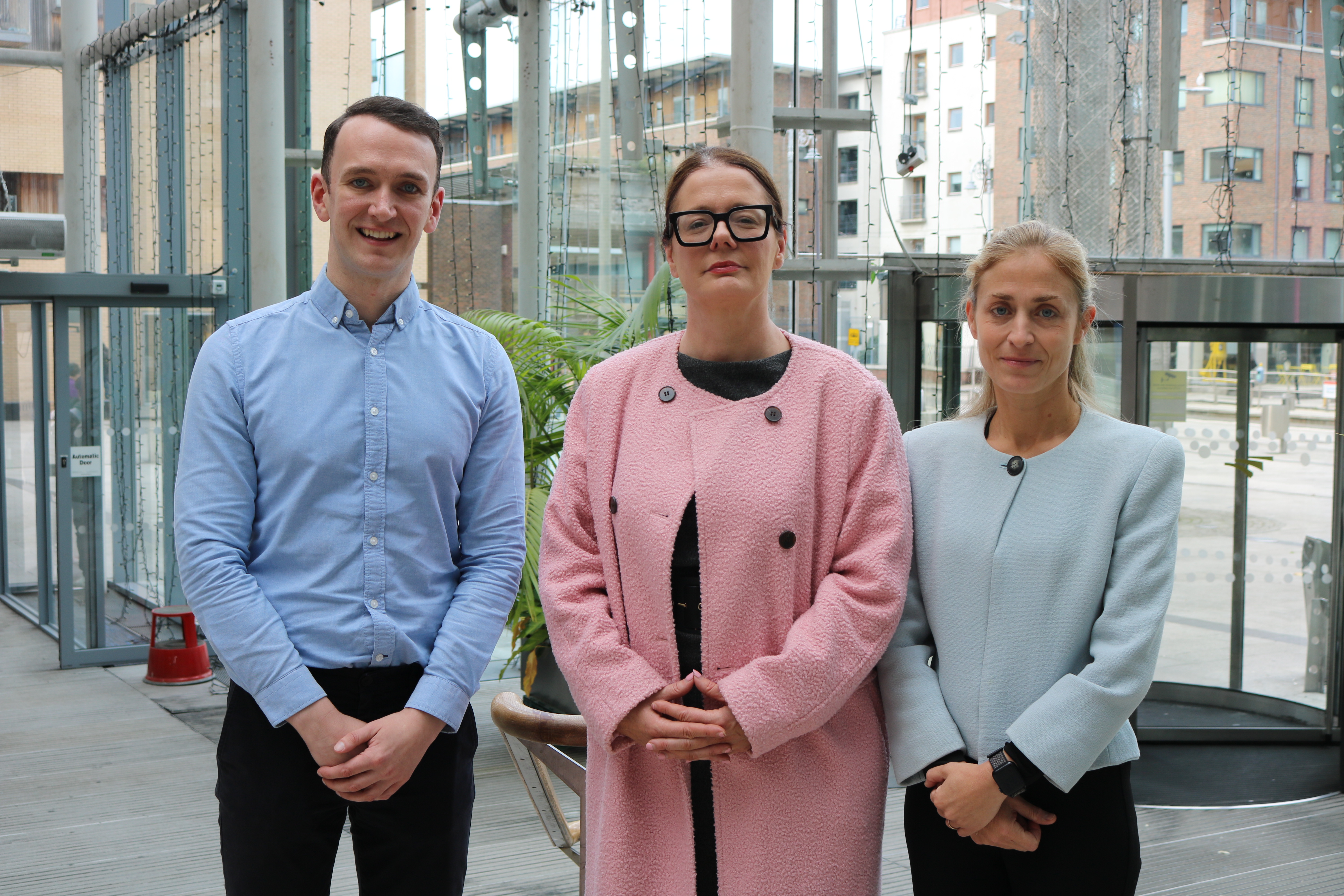 Prof Breda McTaggert, Dean; Dr Conor Nolan & Dr Gaia Barone, Vice Deans, NCI School of Business and Social Sciences