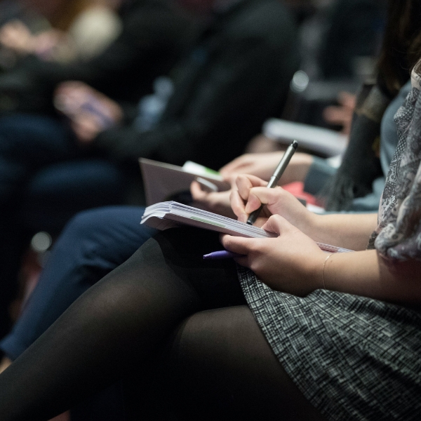 Lecture taking place in a classroom