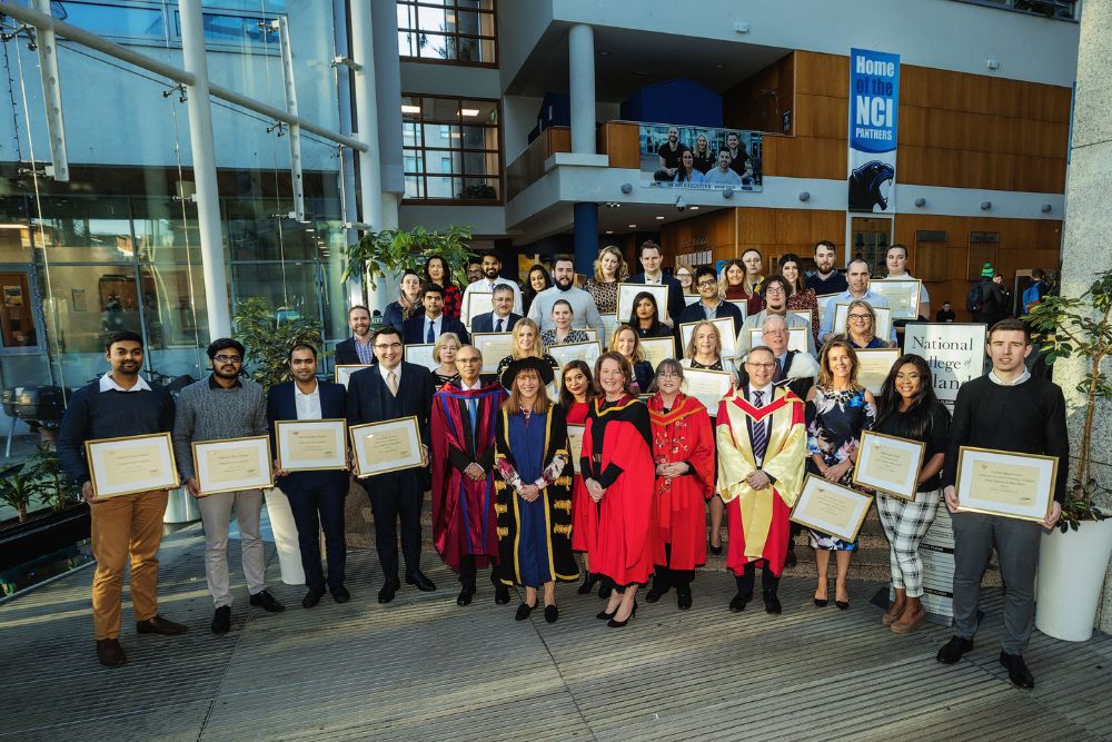 Students receiving their Dean's Awards at NCI