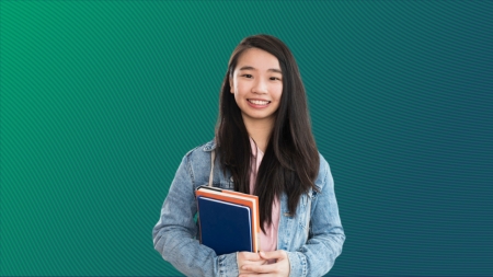 Image of International Student Holding book