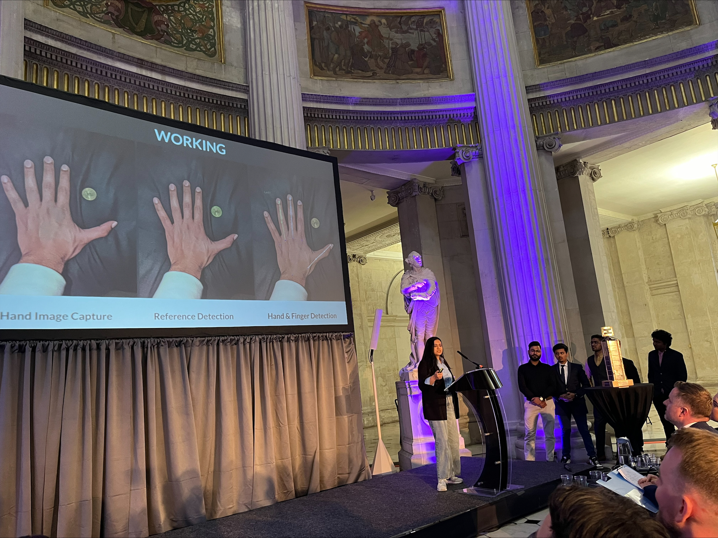 NCI presenting at Dublin City Hall, ENFUSE finals 2024