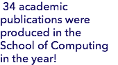  34 academic publications were produced in the School of Computing in the year!