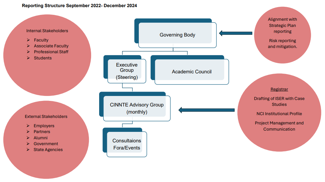 CINNTE Reporting Structure at NCI