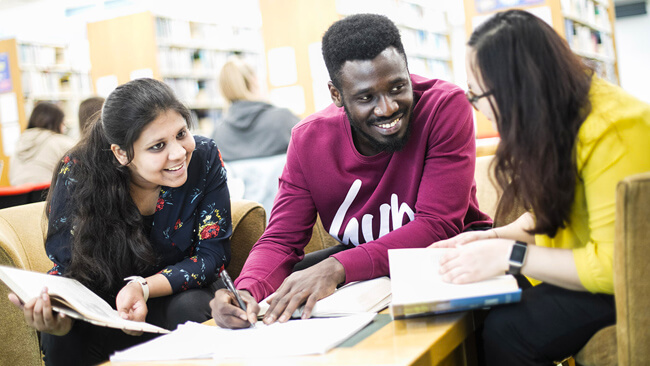 NCI students working on college assignments